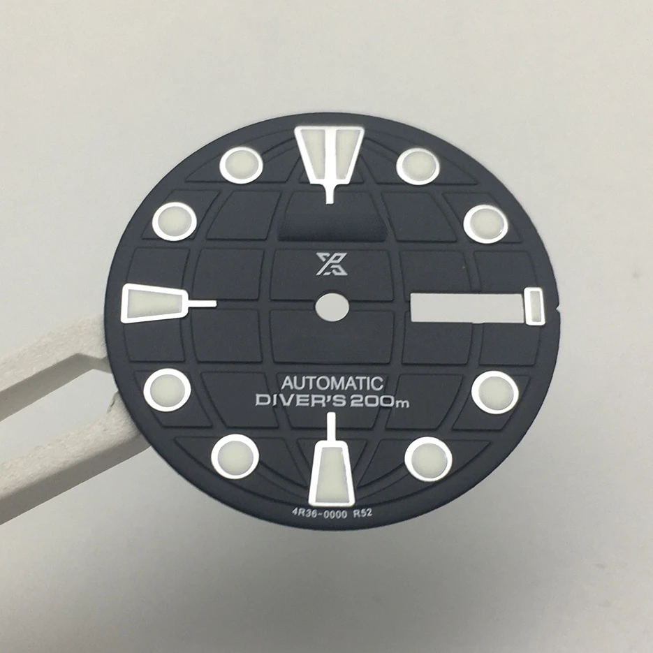 S 28.5mm Watch Dial Dial Replacement Refitted New Dial Luminous Lettering Suitable for NH36 Movement