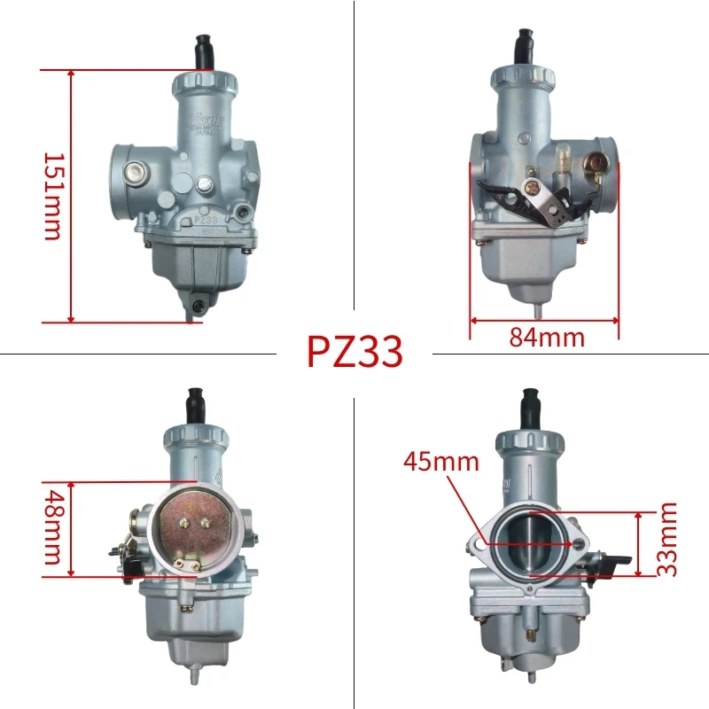 

PZ33 33 мм для CG TMX 250cc 300cc 350cc 400cc QUAD Off-Road ATV Cg 200-250cc карбюратор мотоцикла карбюратор с впускным коллектором