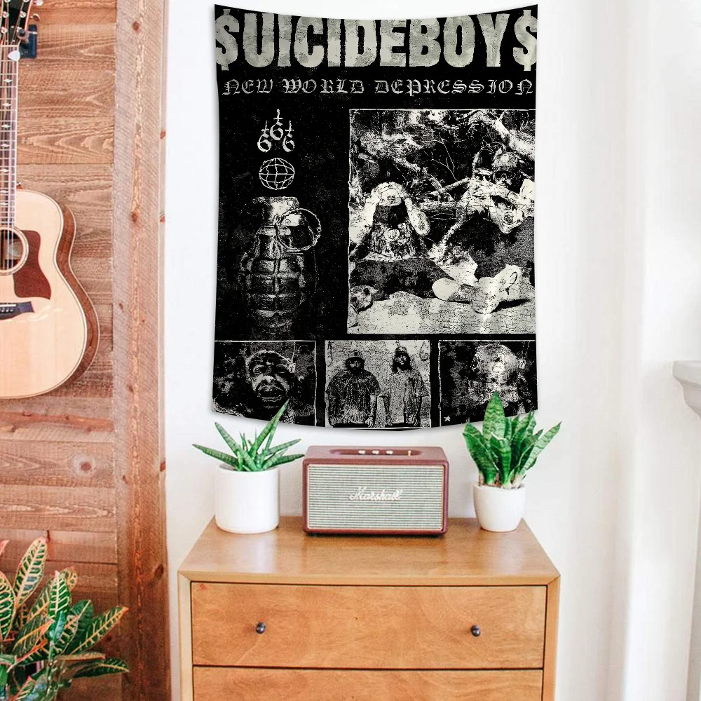 Большой Настенный Гобелен S-Suicideboy Декоративное Одеяло С Принтом Sci-Fi Для