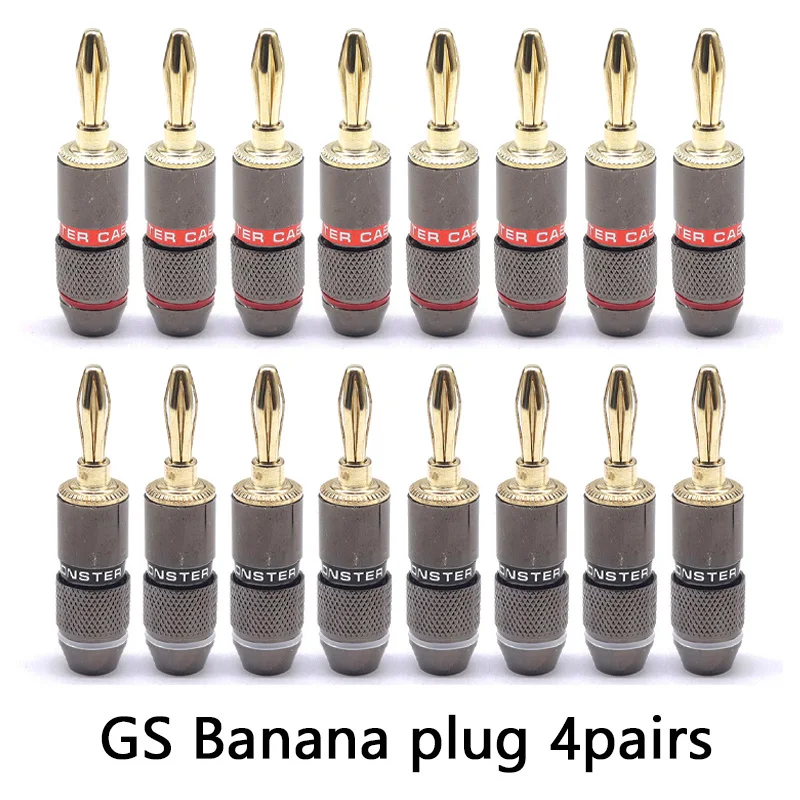 

Monster Banana Plug 24K Золотые Вилки для Динамиков