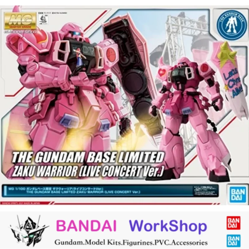 

Premium Bandai Original 1/100 MG Zaku Warrior Live Concert Ver Action Figure Assembly Model Kit Collectible Gifts