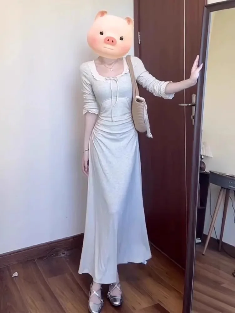 French sle Long sleeve dress Women Early Autumn New Small High-Grade Temperament Long dress Waist Hugging Slimming Sheath S... |