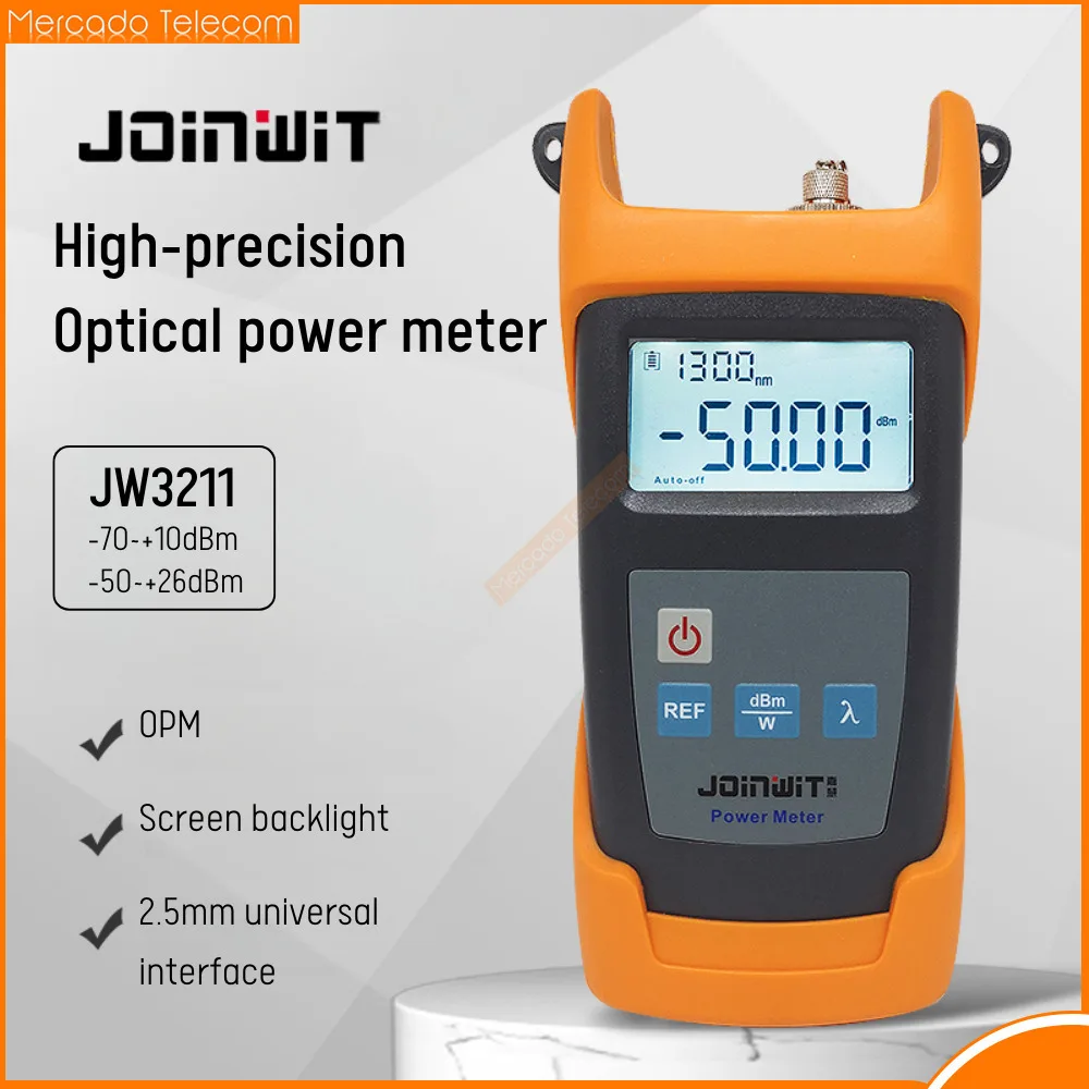 Фото Joinwit JW3211 Высокоточный оптоволоконный измеритель мощности -70 ~ 10 дБм или -50 ~ 26 дБм №1