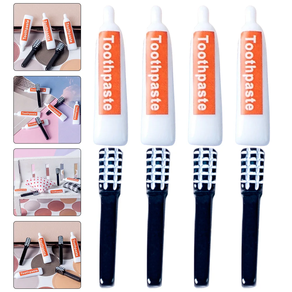 

10pcs Mini Resin Charms Mini House Toothpaste DIY Decorative Accessories