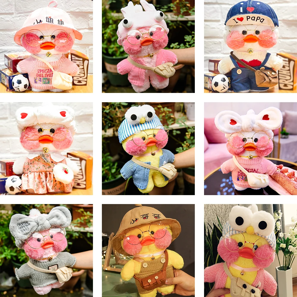 

Kpop LaLafanfan кафе утка плюшевая игрушка Kawaii Мультфильм наряд кукла мягкая набивная подушка животное подарок на день рождения для детей