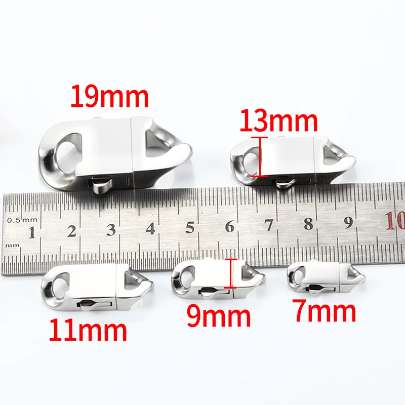 Stainless Steel Polishing Spring Lobster Clasps Jewelry Making Supplies Accessories For Cuba Hip Hop Chains Necklace Cool Buckle