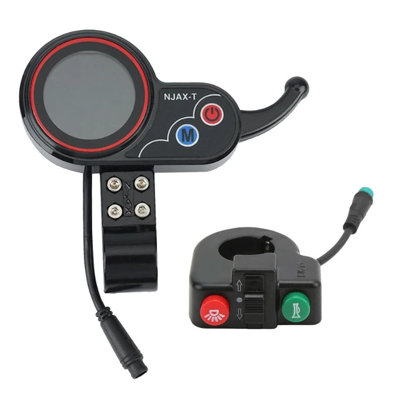 

NJAX-T Electric Scooter Dashboard Meter 36V 48V Adjustable+Switch Button 6PIN For Electric Scooter Accessories