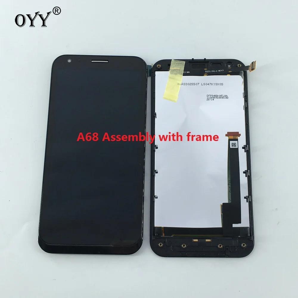 

LCD Display Panel Screen Monitor Touch Screen Digitizer Glass Assembly with frame 4.7'' inch For ASUS Padfone2 Padfone A68 BLACK