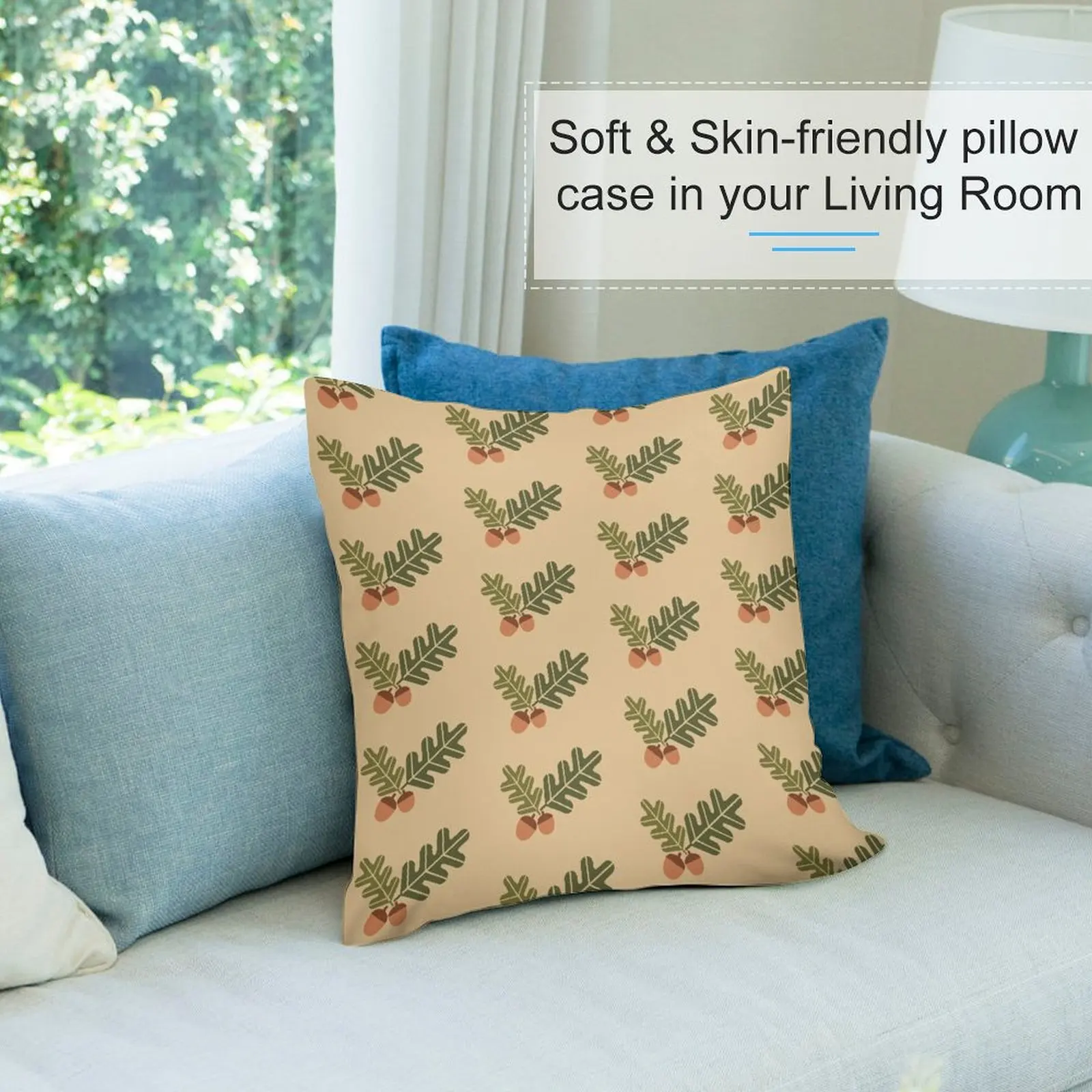 Подушка из дуба Минималистичная Sessile (кверкус петрая) рождественские украшения