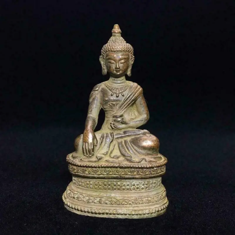 

Beautiful Old Tibet Tibetan Bronze Buddhism Buddha Statue Medicine Buddha Exorcism Peace Wealth