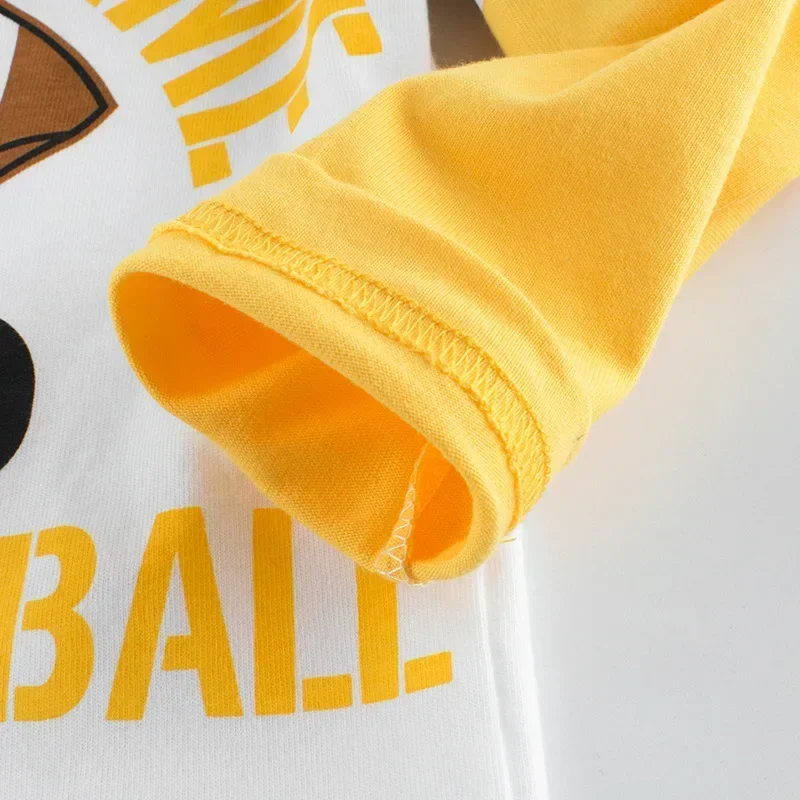 Фото 2024 Children's Clothing Autumn New Boys Bottoming Shirt Letters Rugby Print Cotton Kids T-shirt Baby Long Sleeve Tops Tees №5