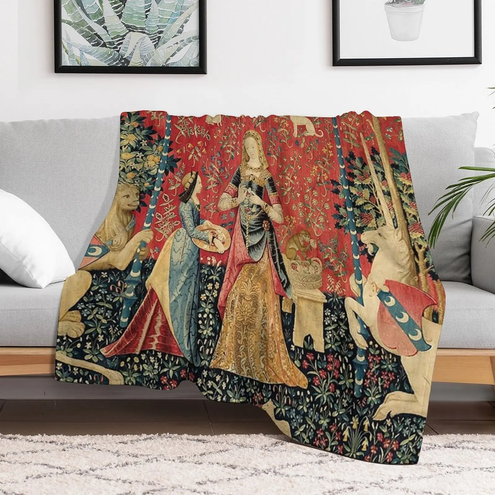 Леди и Единорог: ? Одеяло Mon Seul Désir одеяла для украшения волос мягкие большие