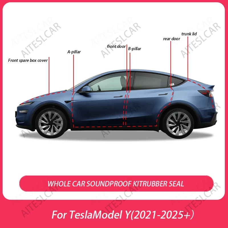 

Комплект Уплотнителей Дверей Tesla Model Y Juniper 2020-2025: Шумоизоляционная Резиновая Лента Для Снижения Шума В Дверях И Б...