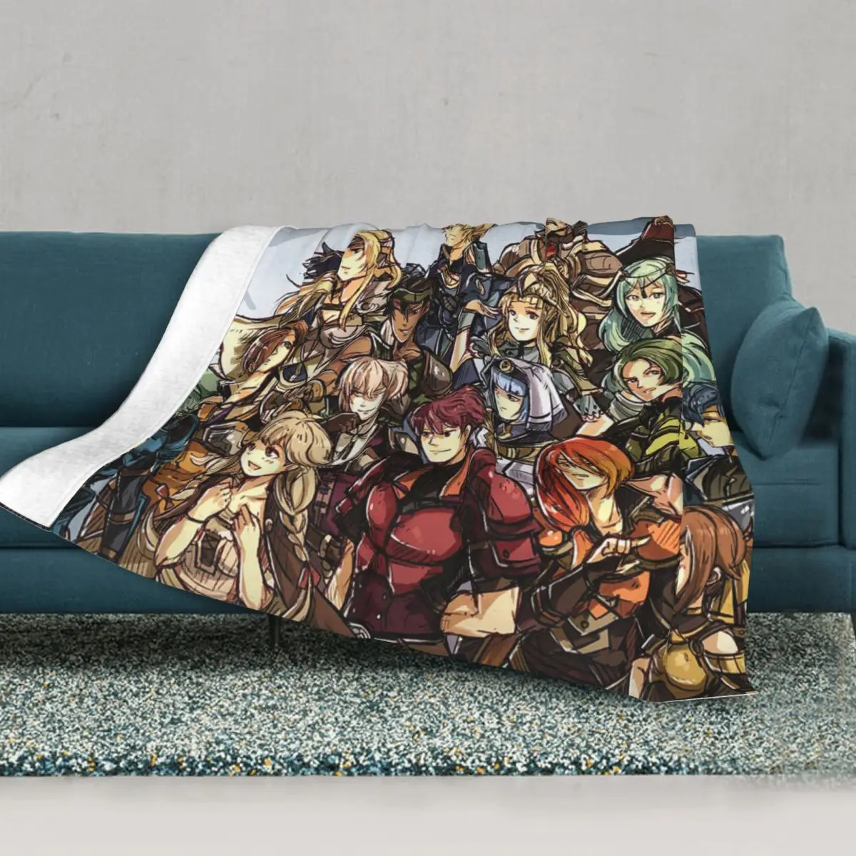 

Мультяшный 3D пожарная эмблема три дома плюшевое одеяло аниме винтажное пледное одеяло для дома ковер