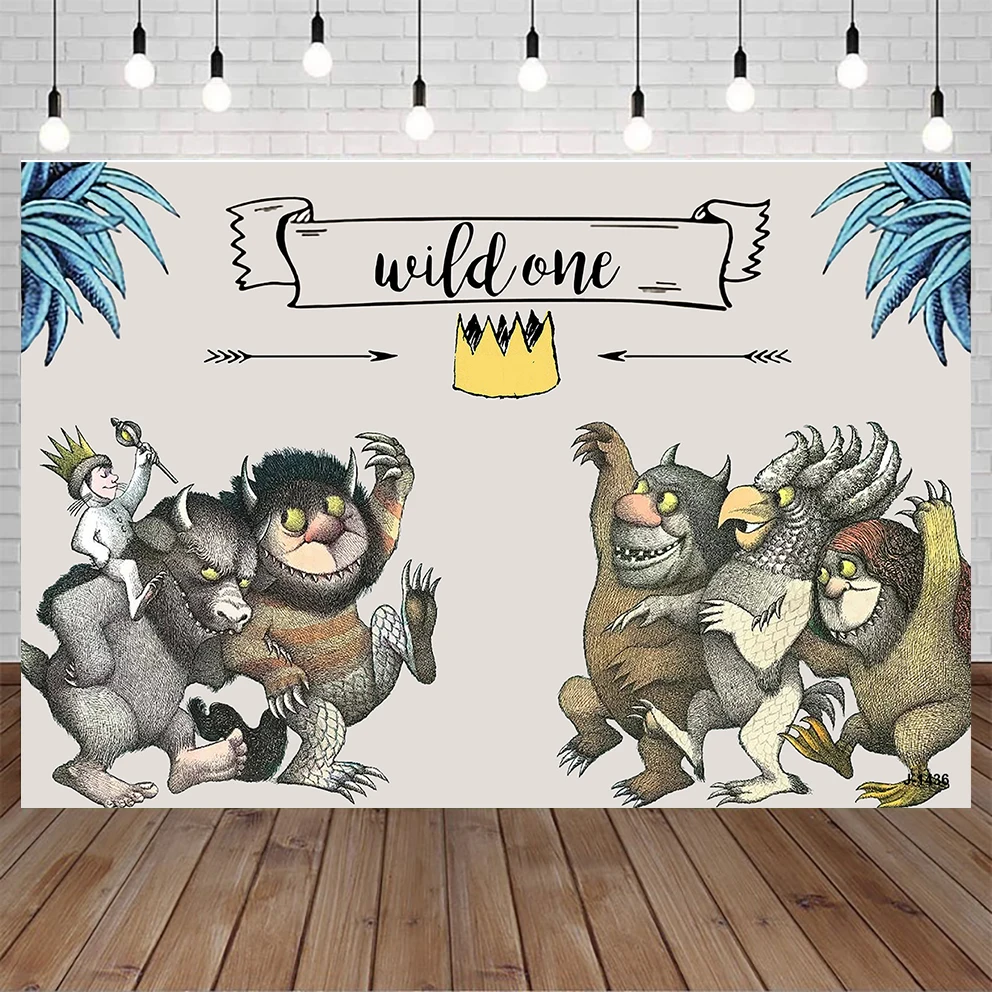 

The Wild Beast Photography Backdrops Where The Wild Things Are Backdrop Wild One Dessert Table Party Banner Background