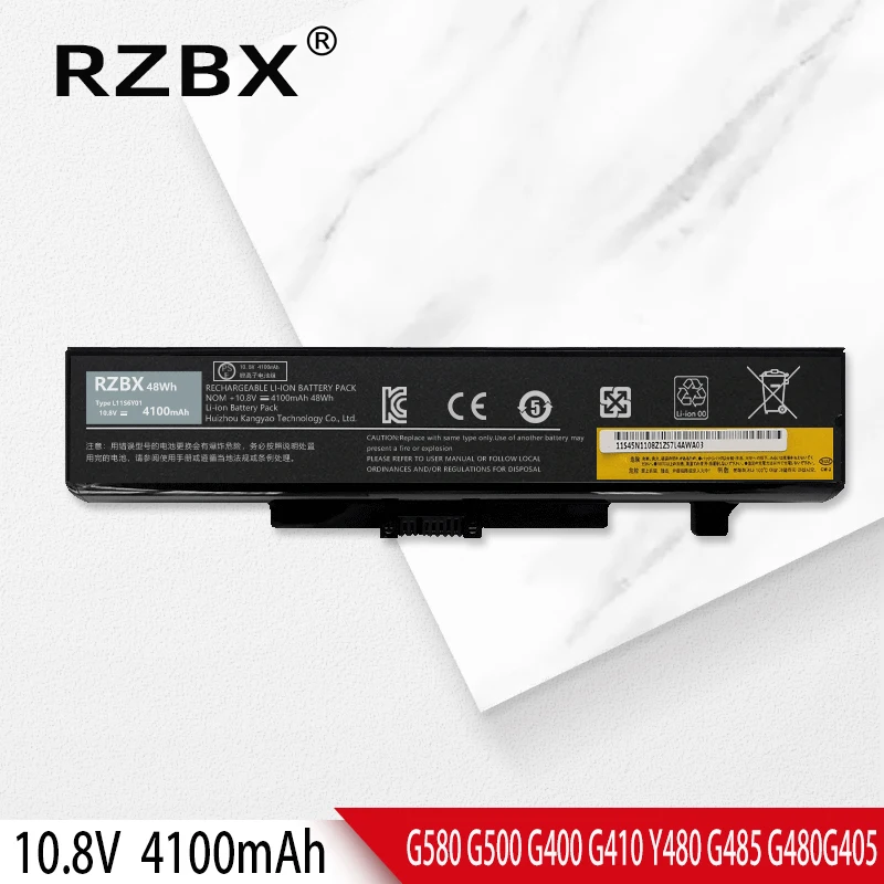 

Аккумулятор RZBX для ноутбука LENOVO G580 Z380 Z380AM Y480 G480 V480 Y580 G580AM G400 G485 G585 G380 G385 L11S6Y01 L11L6Y01