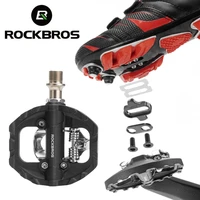 rockbros sealed bearing bicycle lock pedal free cleat for shimano spd system mtb road aluminum lock cycling pedal accessories