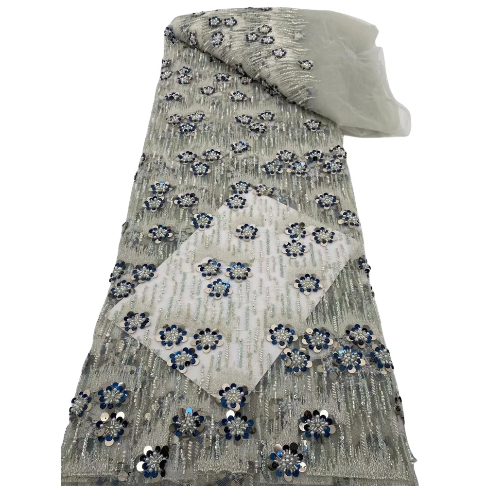 Французская Тюлевая кружевная ткань с блестками J-14072620 Африканское роскошное