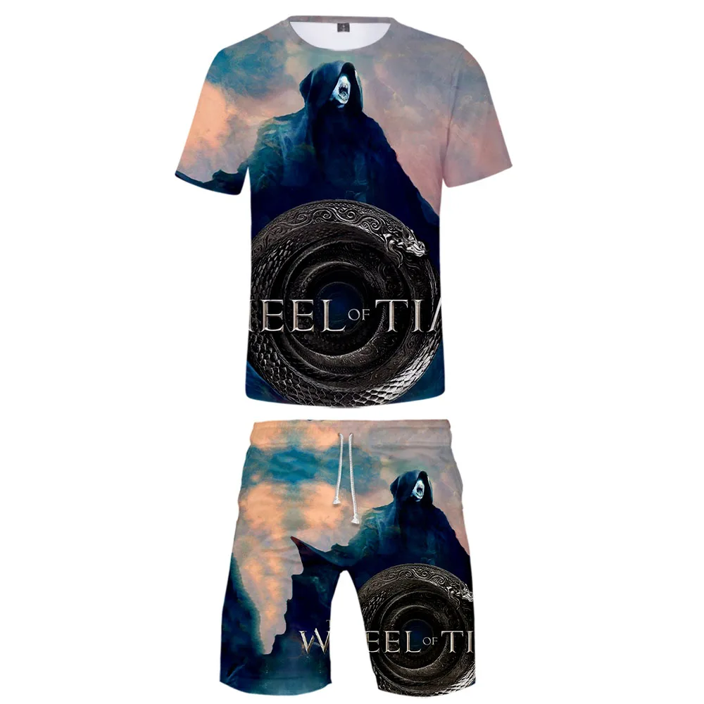 

2022 Summer New T-shirt + Shorts XXS-XXXL Fashion Casual Two-piece Suit Crew Neck Top Beach Oversized Sudaderas Pattern Cartoon