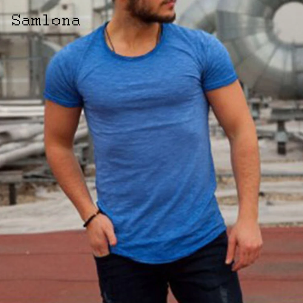 

Short Sleeve T-shirt Sexy Mens clothing 2022 Summer New Skinny Basic Tops Casual Pullovers Plus Size 4xl 5xl Men Tees Shirt