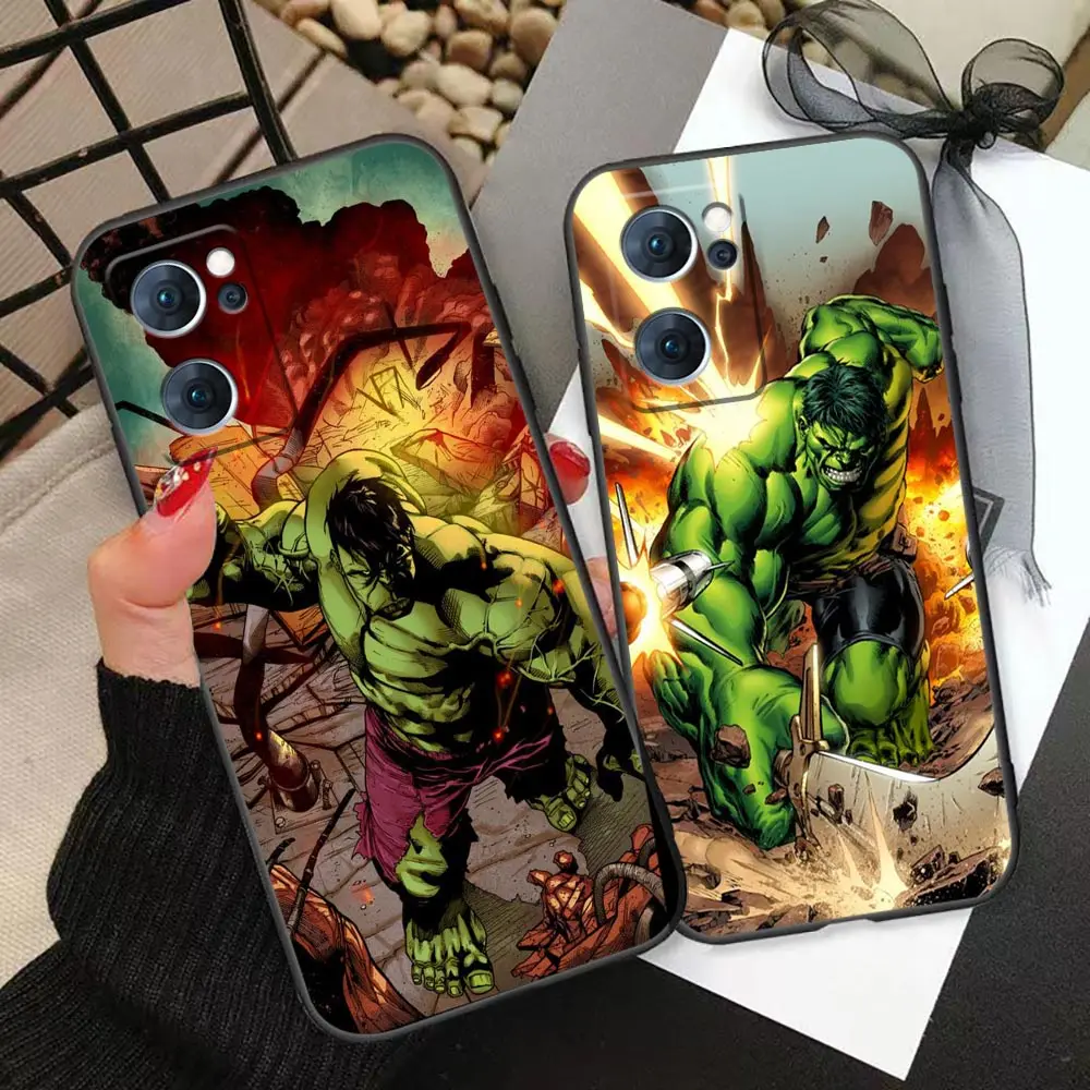

The Avengers Hulk Marvel Cover Phone Case Funda Coque For OPPO RENO 7 8 6 5 4 3 2 2F 10 PRO PLUS 4G FIND X2 X3 X5 5G Case Capa