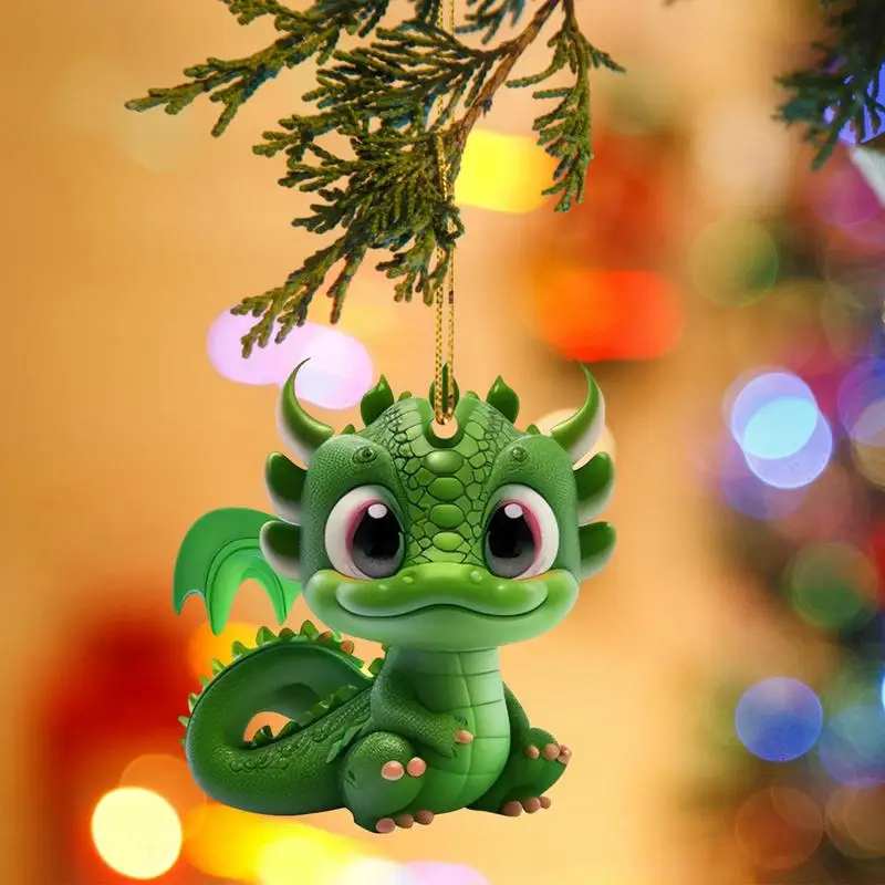 Украшения в виде динозавров для рождественской елки 2D зимний фестиваль