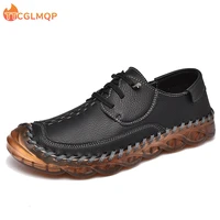 2022 new men casual shoes fashion soft leather driving shoes brand slip on flat shoes loafers moccasins men shoes big size