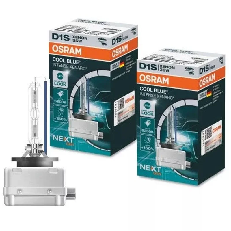 Фото Бесплатная доставка, 1 шт., OSRAM D1S, D2S, D2R, D3S, D4S, D4R, D8S, COOL BLUE INTENSE, XENARC следующего поколения, 35 Вт, 6200K + 150%, светодиодный, сделано в германии №1