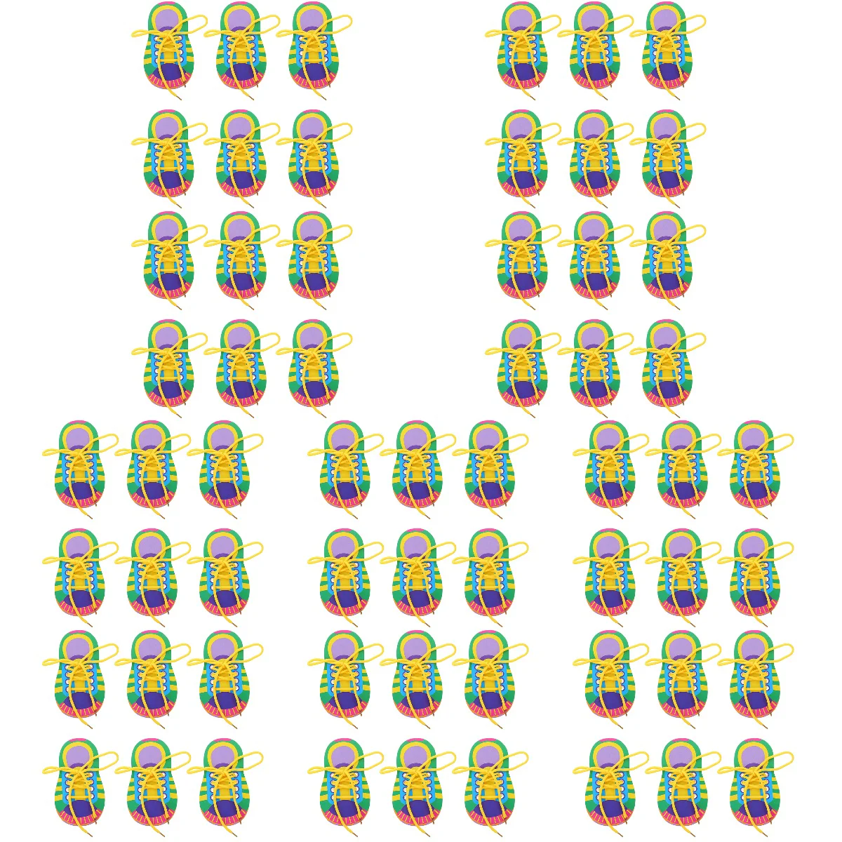 

Шнурки для обучающих игрушек для малышей, 18 х10х0, 1 см, 60 комплектов