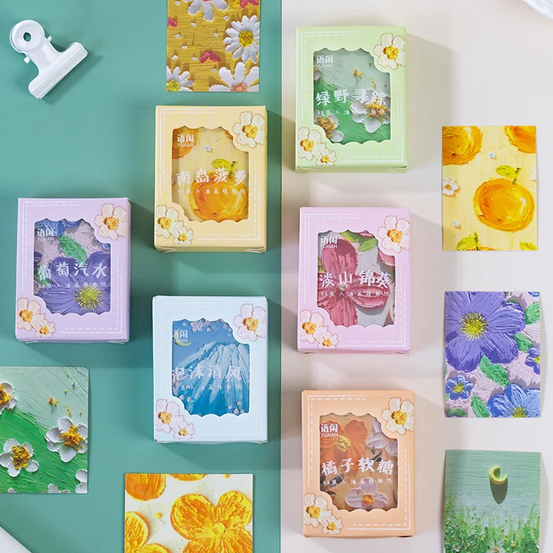 60 шт./коркор. картина маслом ландшафт цветок фотоальбом скрапбукинг diy этикетка