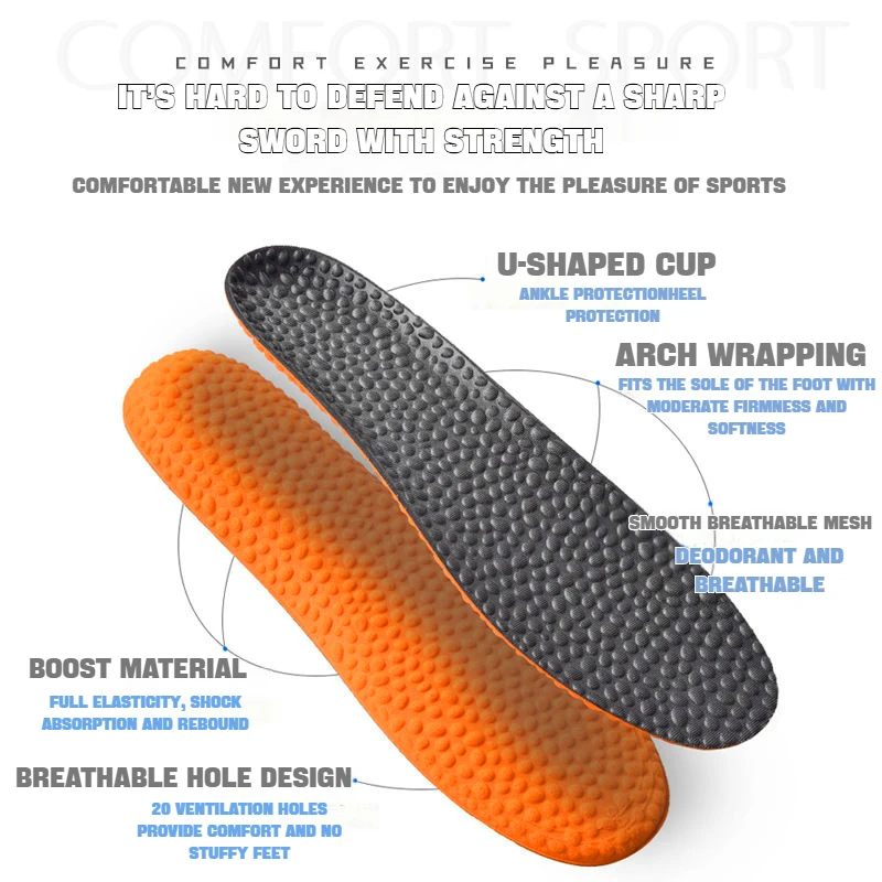 Стельки из пены с эффектом памяти для мужчин и женщин спортивные повседневные