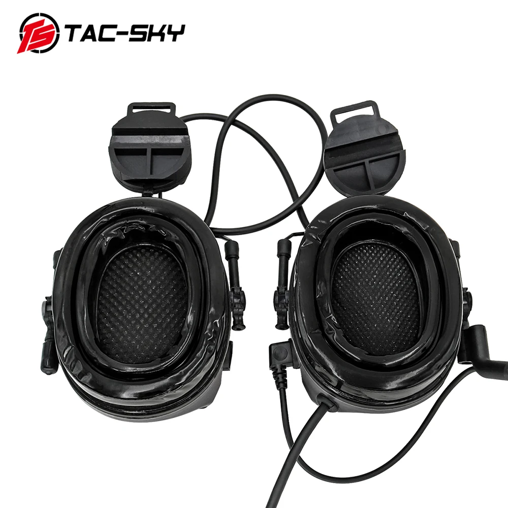 TAC-SKY COMTAC III Tactical Helmet ARC Stand Outdoor Hunting Headphone Noise Cancelling Sports Tactical Walkie Talkie