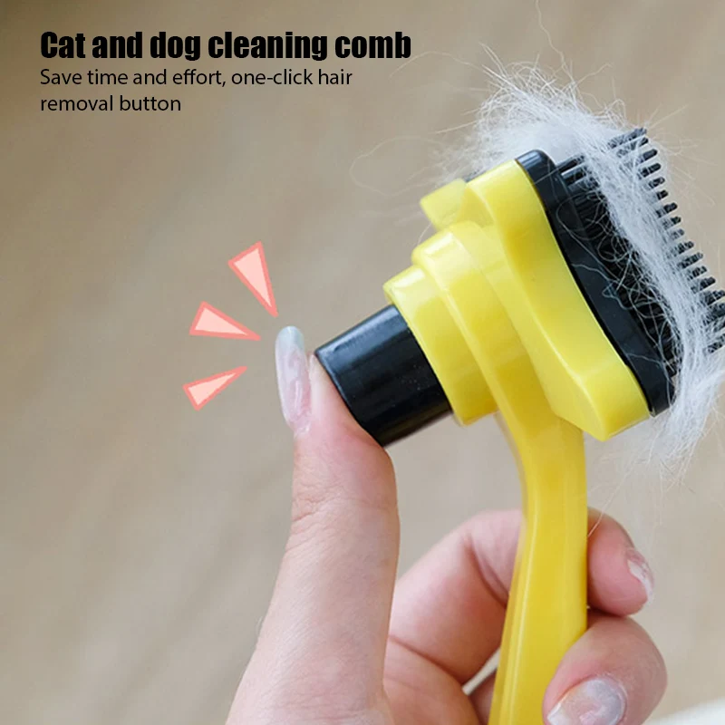 

1PC Pet Hair Removal Comb Dog Brush Self Cleaning Remove Hairs Slicker Comb For Cat Dog Wool Brush Hair Remover Pets Accessories