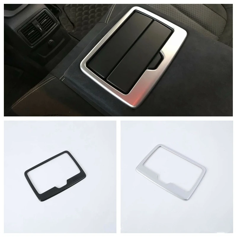 

Car Styling Rear Armrest Water Cup Holder Frame Decoration Cover Trim For BMW F48 F39 X1 X2 Interior Modification Accessories