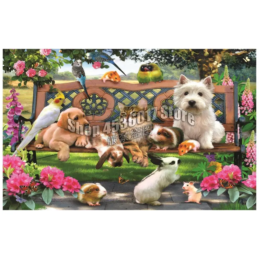 

Набор для алмазной вышивки крестиком «Парк», картина с животными, собаками, полная 5d картина, мозаика, украшение для дома, подарок