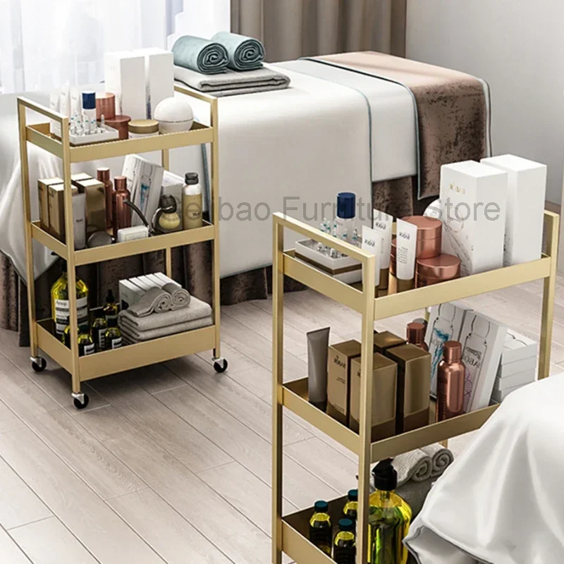 Тележка Золотая тележка Ящик Салон красоты Профессиональная парикмахерская