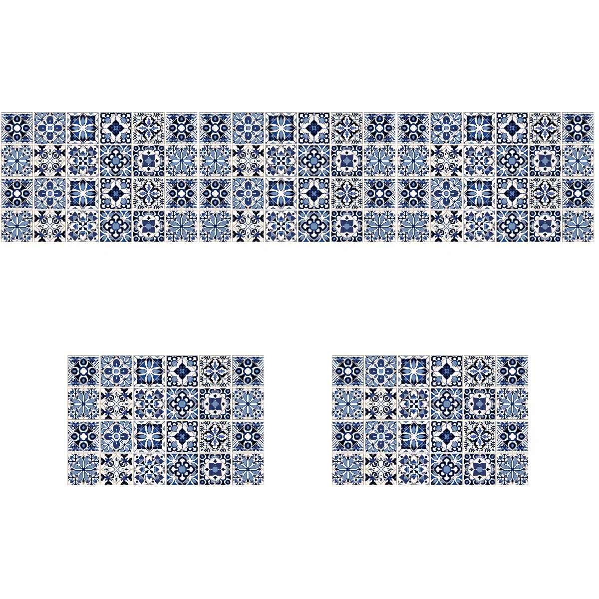 

120 pcs Vintage Style Tile Stickers Tile Decals Kitchen Peel and Stick Wall Tile Stickers Wall Stickers