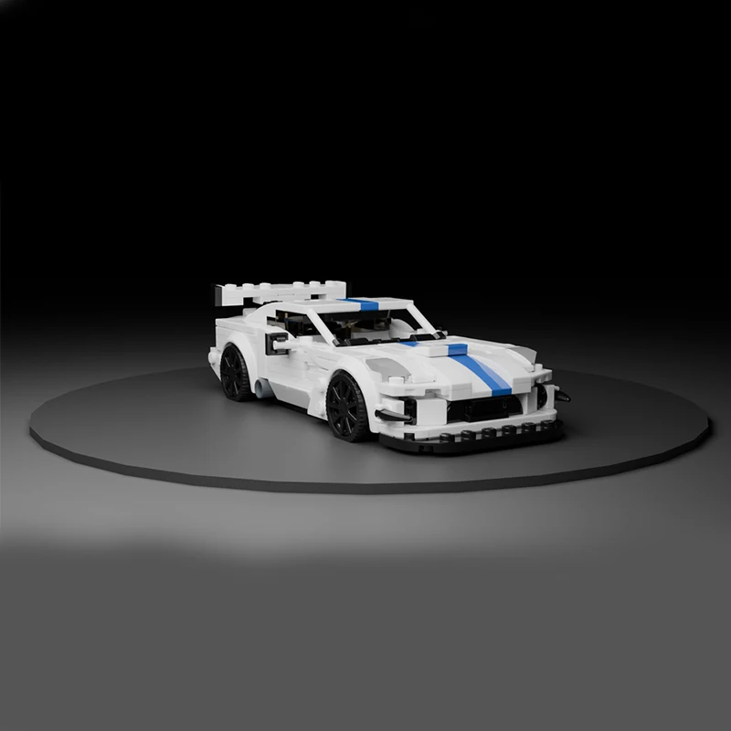 Фото 364 детали MOC Конструктор Dodge Viper ACR Racing Series: Мега-миниатюрный набор для сборки, культовая модель, развивающая моторику, подарок для фанатов и любителей коллекционирования №5