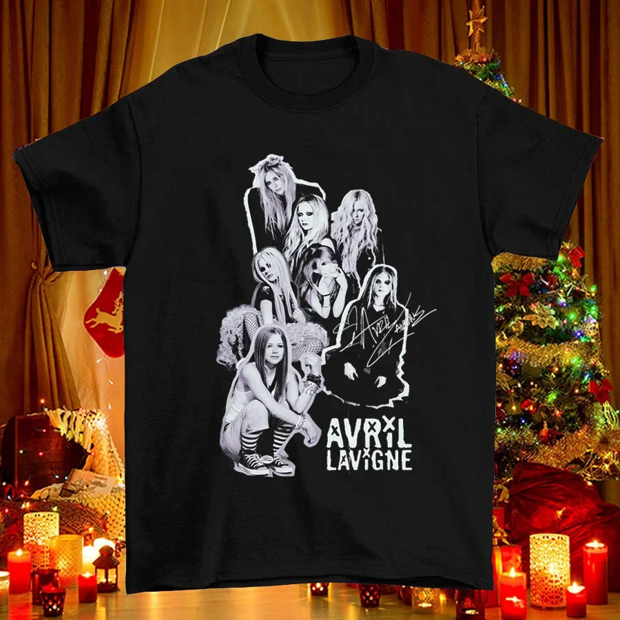 Аврил Лавин фирменная хлопковая черная мужская футболка от S до 2345XL в подарок