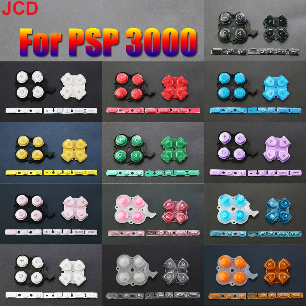 

JCD 1Set For PSP 3000 Game Console Replacement Left Right Buttons Kit D-pad Select Start Buttons Key For PSP3000 Repair Part