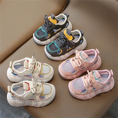 Детская повседневная обувь со шнуровкой и мягкой подошвой летняя новая