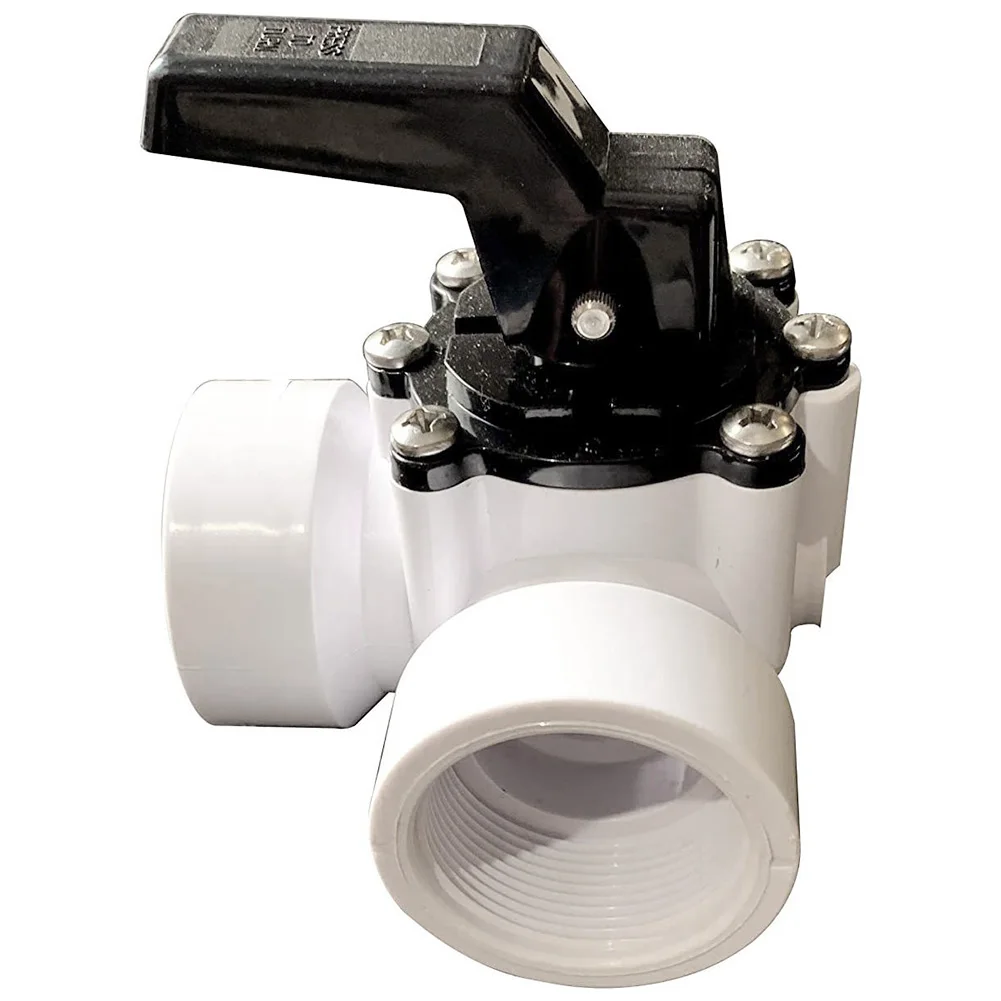 

3 Way Slip Valve for pools & spas Offers Superior Control 1 1/2 Inch Pool Diverter Valve with 360 Turning Handle