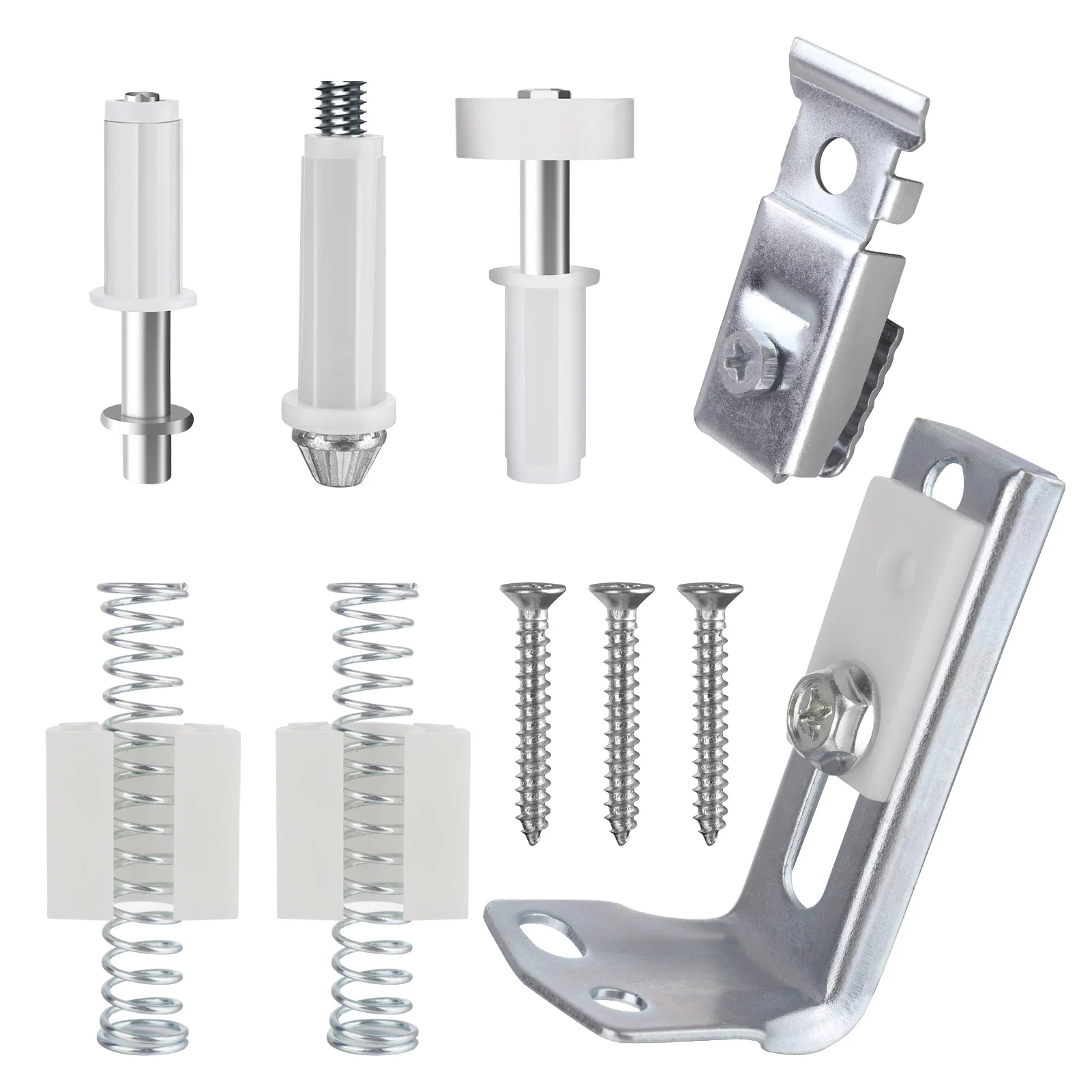 

Комплект гладких износостойких двустворчатых дверей, 1 комплект, пружинный Верхний поворотный кронштейн, направляющий комплект колес, предотвращающий скольжение и заблокировку