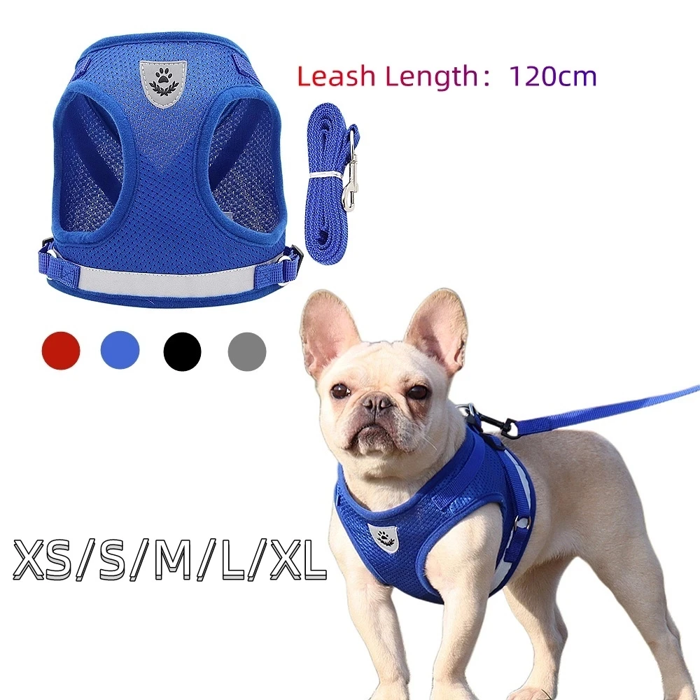 

New Quality Dog Harness and Leash Set Dog Accessories for Small Dog Chest Harness Leash French Bulldog Pug Medium Pet Supplies