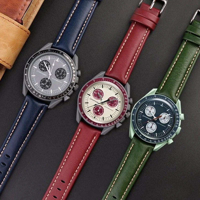 

Ремешок кожаный для часов Omega X Swatch от бренда MoonSwatch Co