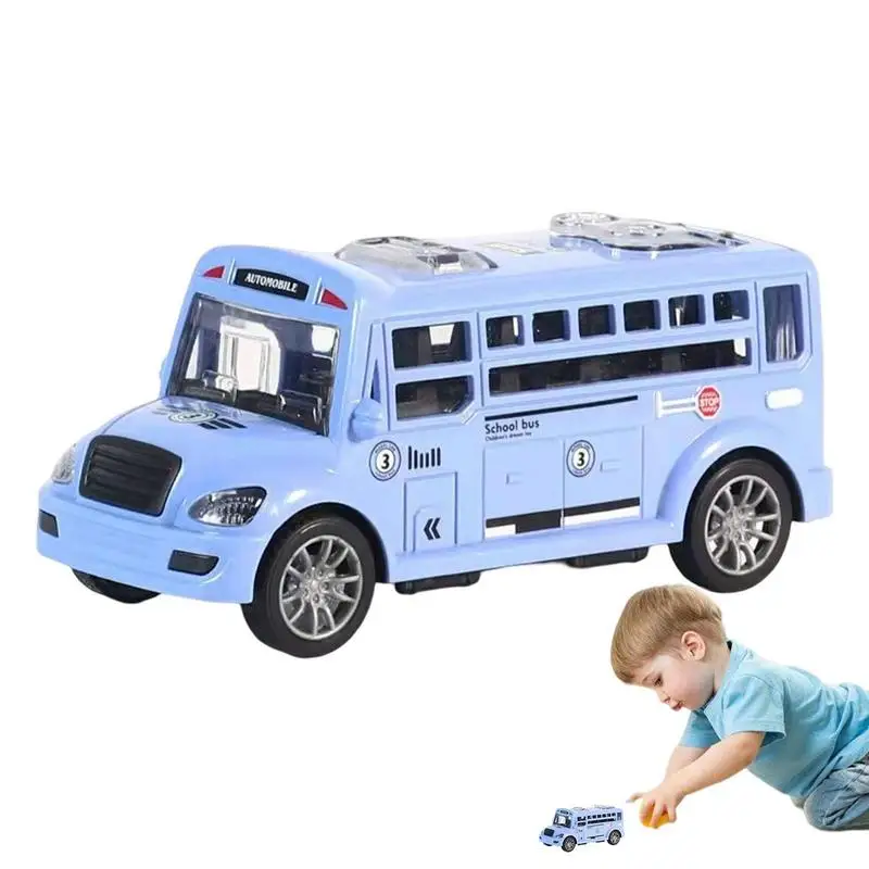 

Детский школьный автобус, игрушечный автомобиль с открытой дверью, игрушки для детей, милый мультяшный детский симулятор, Игрушечная модель, рождественский подарок для мальчиков