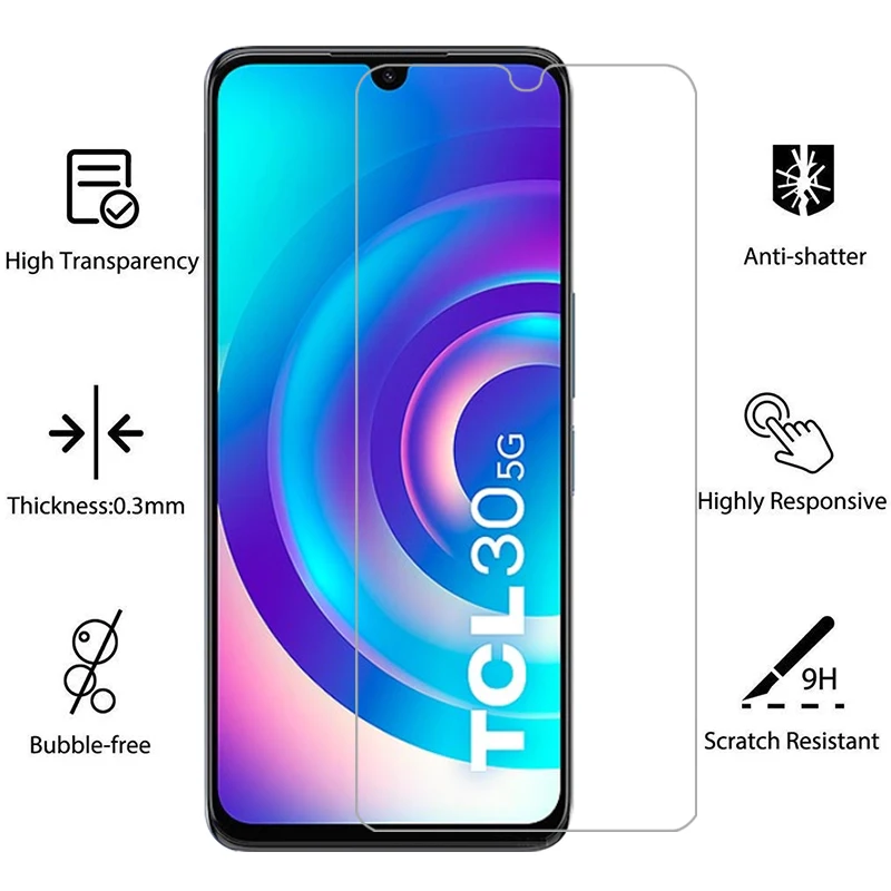 Фото Защитное закаленное стекло для tcl 30 plus 5g, защитная пленка для экрана tcl30 30plus tcl30plus, пленка для телефона glas tlc №2