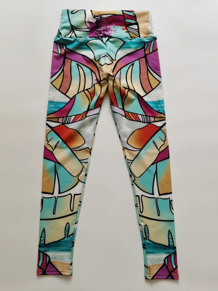 New Paintings Print Leggins High Waist Leggings Women Big Size Elastic Fitness Jeggings Sports Tights Running Pants