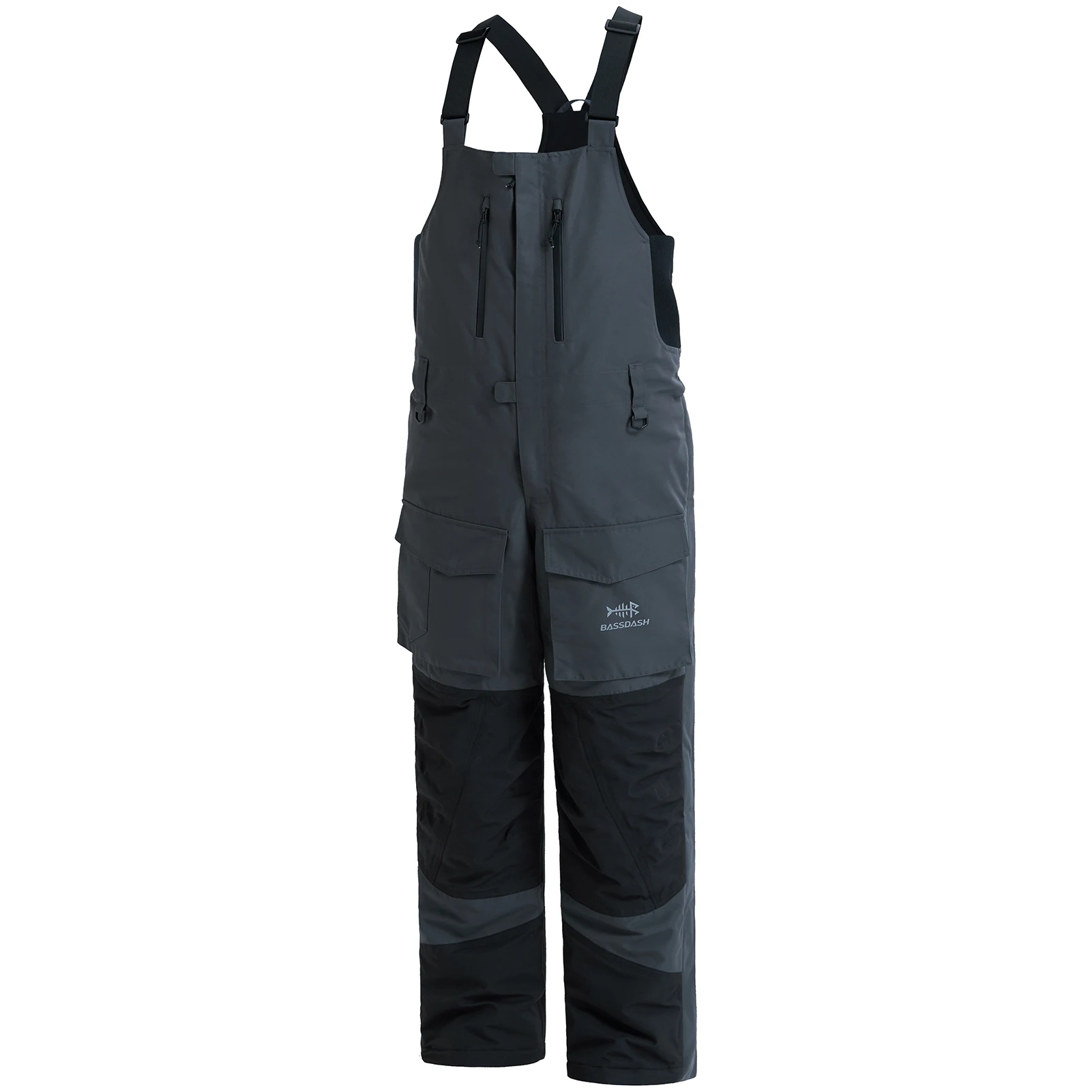 

BASSDASH Splice Men’s Insulated Waterproof Fishing Hunting Bibs Ripstop Breathable Overall Snow Pants Jungle Camo Suspenders