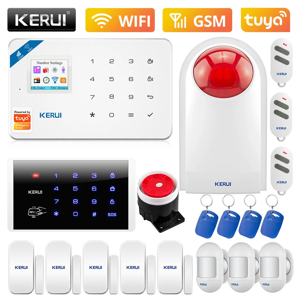 

Умная Система сигнализации KERUI W181, Wi-Fi, GSM, управление через приложение
